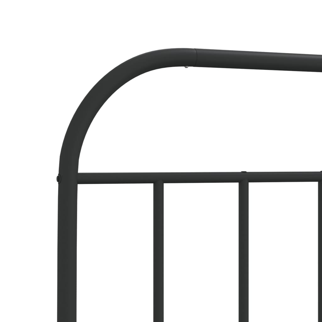 sengeramme med sengegavl 80x200 cm metal sort