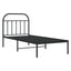 sengeramme med sengegavl 90x190 cm metal sort
