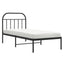 sengeramme med sengegavl 90x190 cm metal sort