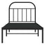 sengeramme med sengegavl 90x200 cm metal sort