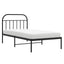 sengeramme med sengegavl 100x190 cm metal sort
