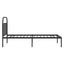 sengeramme med sengegavl 100x190 cm metal sort