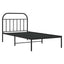 sengeramme med sengegavl 100x200 cm metal sort