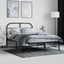 sengeramme med sengegavl 120x190 cm metal sort