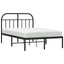 sengeramme med sengegavl 120x200 cm metal sort