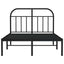 sengeramme med sengegavl 120x200 cm metal sort