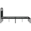 sengeramme med sengegavl 120x200 cm metal sort