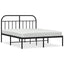 sengeramme med sengegavl 135x190 cm metal sort