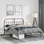 sengeramme med sengegavl 135x190 cm metal sort