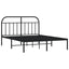 sengeramme med sengegavl 140x200 cm metal sort