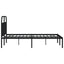 sengeramme med sengegavl 140x200 cm metal sort