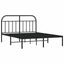 sengeramme med sengegavl 150x200 cm metal sort