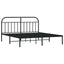 sengeramme med sengegavl 180x200 cm metal sort