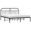 sengeramme med sengegavl 180x200 cm metal sort