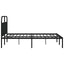 sengeramme med sengegavl 183x213 cm metal sort
