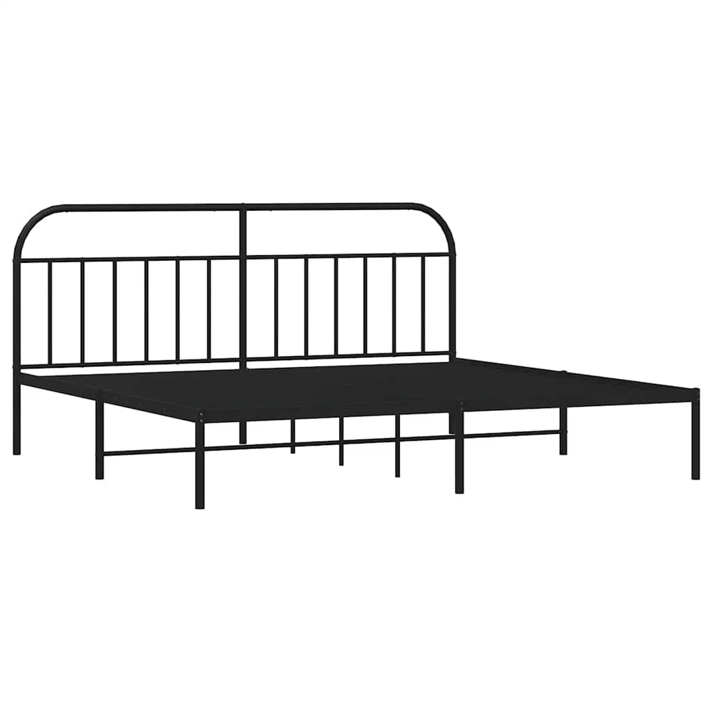 sengeramme med sengegavl 193x203 cm metal sort
