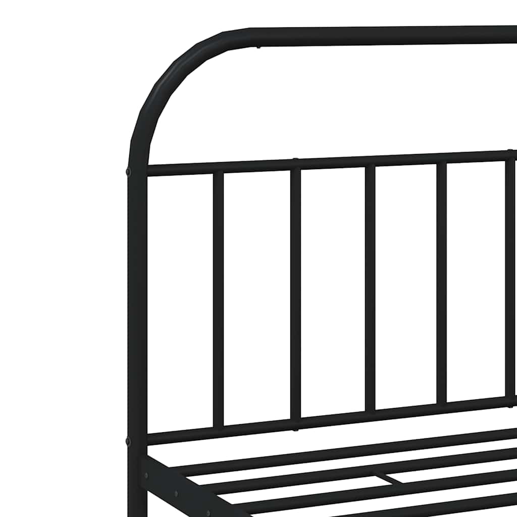 sengeramme med sengegavl 193x203 cm metal sort