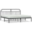 sengeramme med sengegavl 200x200 cm metal sort