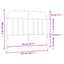udskiftningsgavl 120 cm metal sort