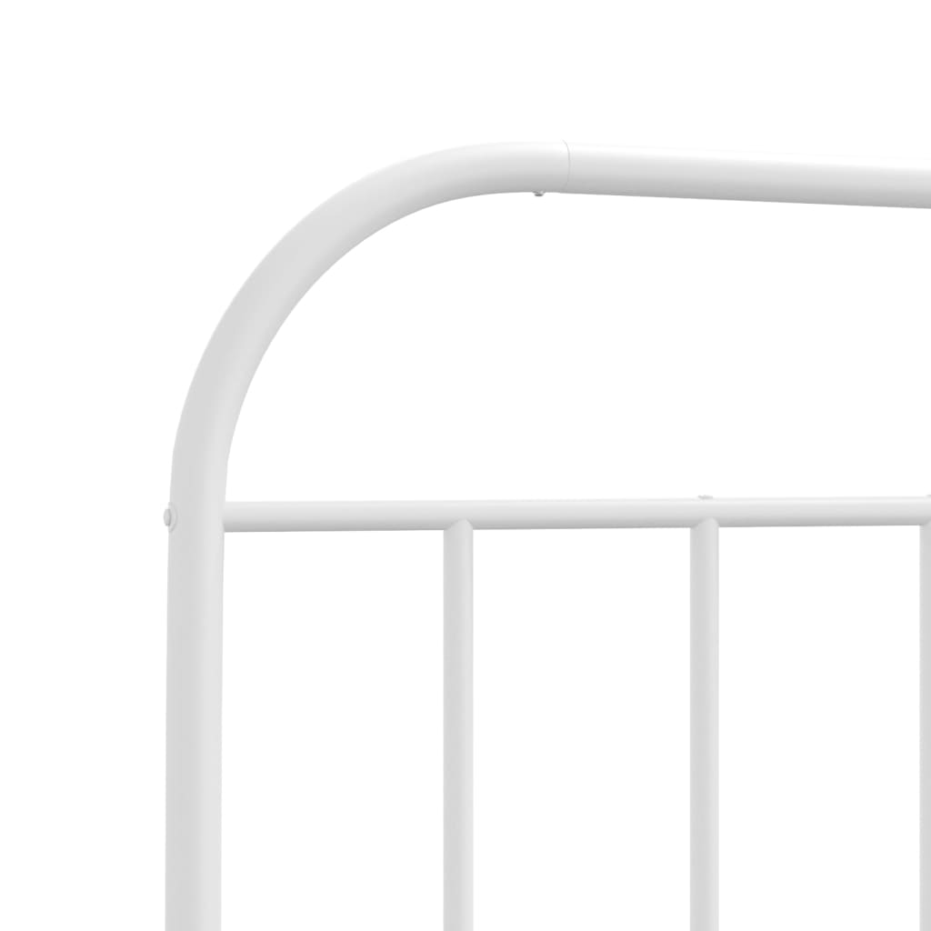 sengeramme med sengegavl 90x190 cm metal hvid
