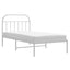sengeramme med sengegavl 100x190 cm metal hvid
