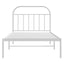 sengeramme med sengegavl 100x190 cm metal hvid