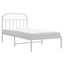 sengeramme med sengegavl 100x200 cm metal hvid