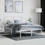 sengeramme med sengegavl 120x190 cm metal hvid