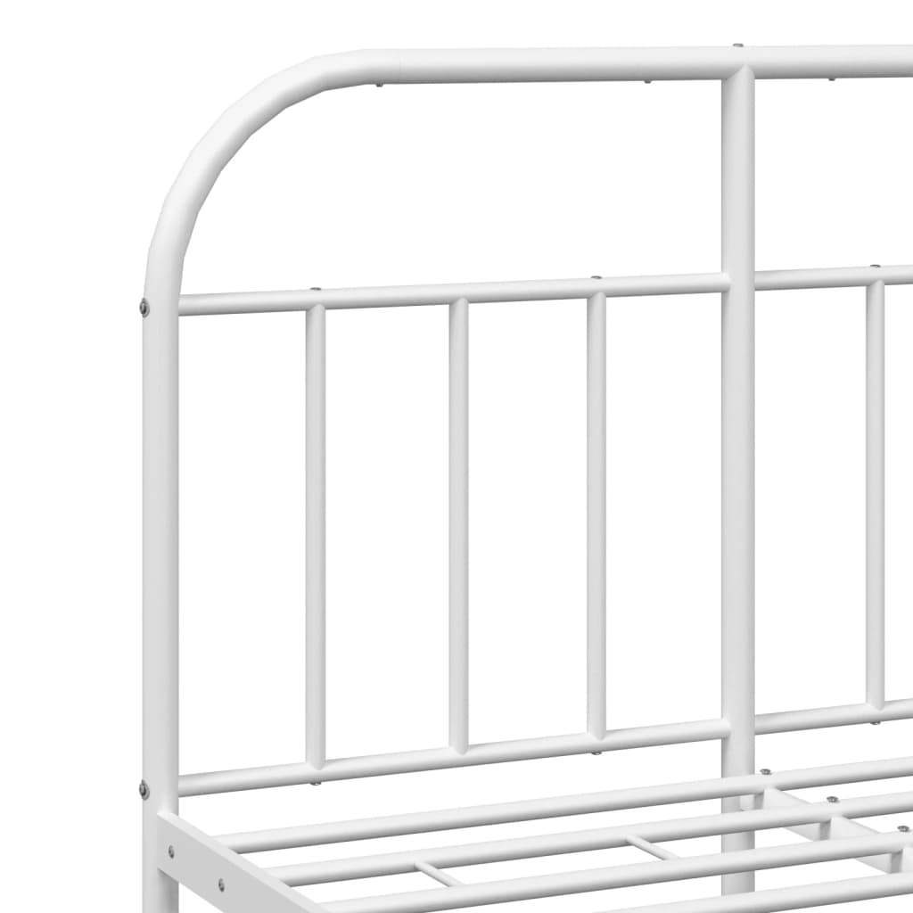 sengeramme med sengegavl 120x190 cm metal hvid
