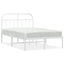 sengeramme med sengegavl 120x200 cm metal hvid