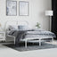 sengeramme med sengegavl 120x200 cm metal hvid