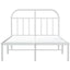 sengeramme med sengegavl 120x200 cm metal hvid