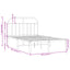 sengeramme med sengegavl 120x200 cm metal hvid
