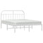 sengeramme med sengegavl 140x200 cm metal hvid