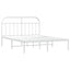 sengeramme med sengegavl 150x200 cm metal hvid