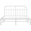 sengeramme med sengegavl 150x200 cm metal hvid