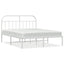 sengeramme med sengegavl 160x200 cm metal hvid