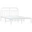 sengeramme med sengegavl 160x200 cm metal hvid