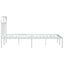 sengeramme med sengegavl 160x200 cm metal hvid