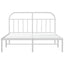 sengeramme med sengegavl 180x200 cm metal hvid