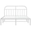 sengeramme med sengegavl 183x213 cm metal hvid