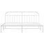sengeramme med sengegavl 193x203 cm metal hvid