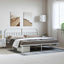 sengeramme med sengegavl 193x203 cm metal hvid