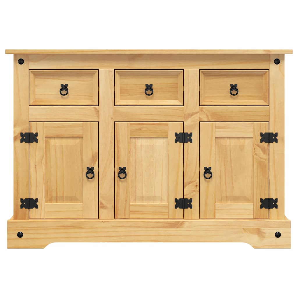 skænk "Corona" brun 112x44x78 cm massivt træ mexicansk fyr