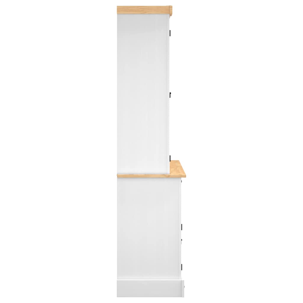 skænk Corona 112x43x196 cm massivt mexicansk fyrretræ hvid