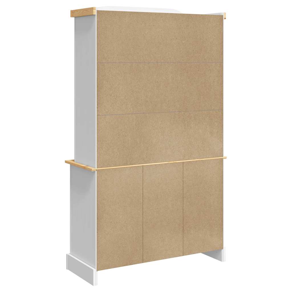skænk Corona 112x43x196 cm massivt mexicansk fyrretræ hvid