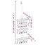 brusehylde 30x15x(67-105) cm aluminium