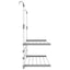 tørrestativ til altan 89x25x(60-95) cm aluminium