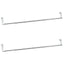 gardinstænger 2 stk. 60-105 cm aluminium hvid og sølvfarvet