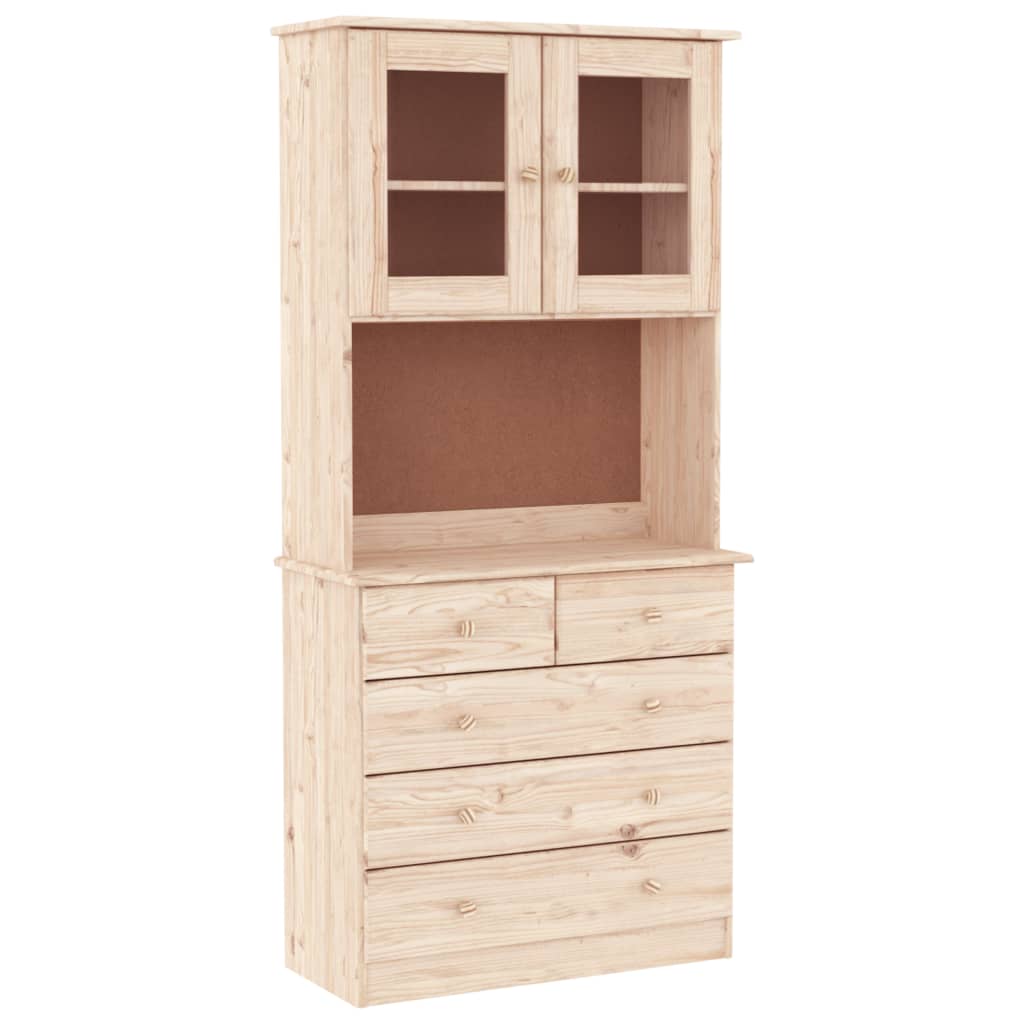 skænk ALTA 77x35x165 cm massivt fyrretræ